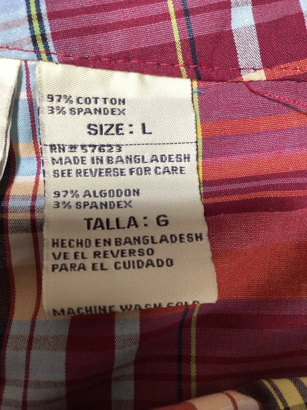Y2K Bugle Boy Red Plaid Cotton Blend Low Rise Shorts